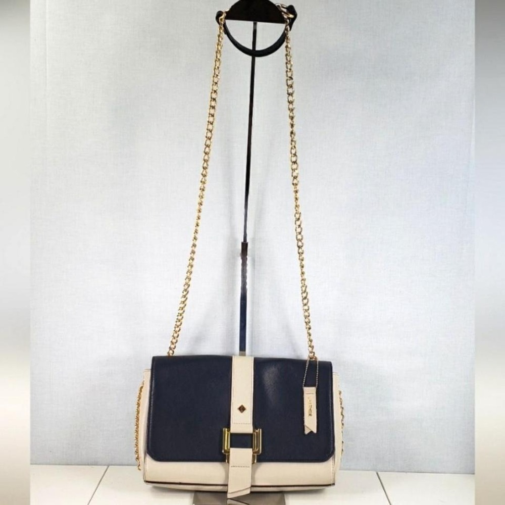 Antonio Melani black and cream leather crossbody bag - Picture 3 of 7